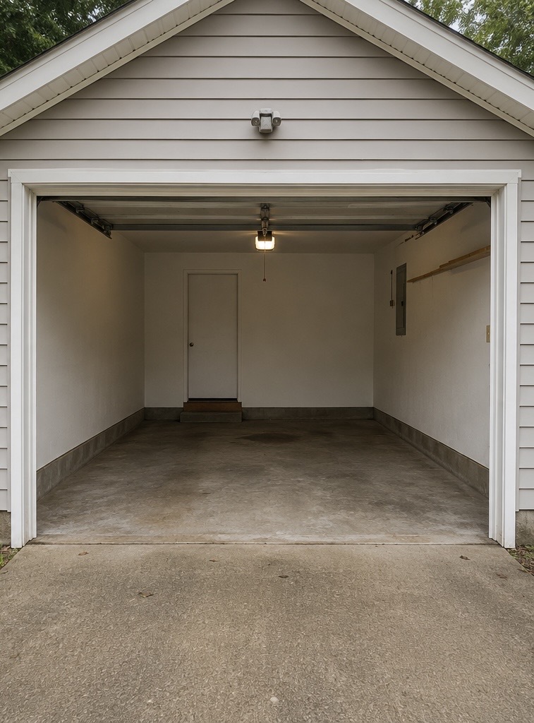 Empty garage after professional junk removal